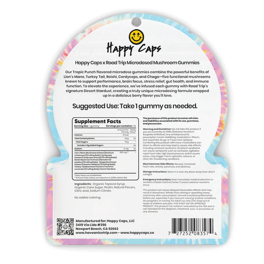 Road Trip x Happy Caps - Mushroom Gummies - 10ct