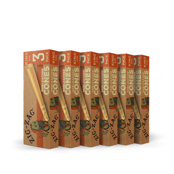 Zig Zag King Size Cones - Unbleached - 3pk - 36ct