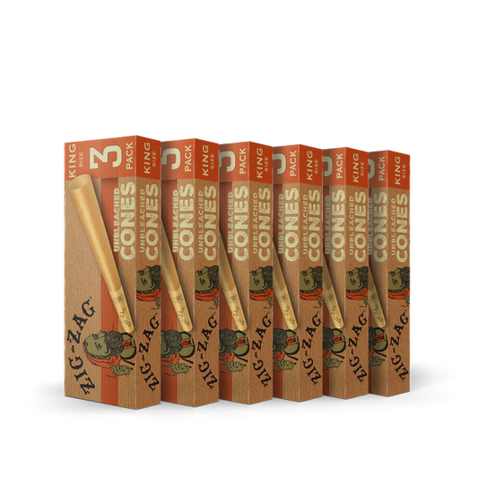 Zig Zag King Size Cones - Unbleached - 3pk - 36ct