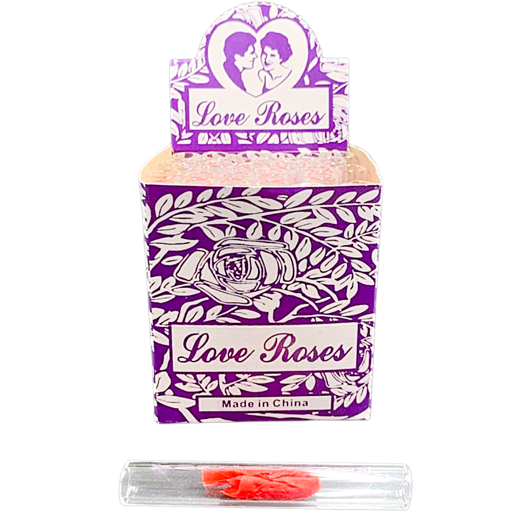 Love Rose Glass Tubes - 36ct - 3" Purple [ OLB828 ]
