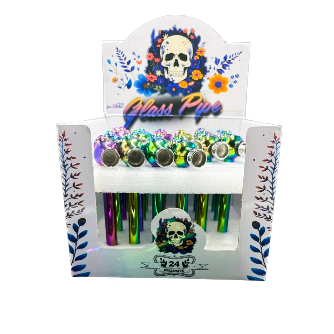HP - 24ct - Skull Metal Pipe [ MP53 ]
