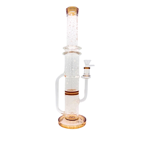 WP - 16" Glow in the Dark Milky Way Dual Perc Straight Tube - Assorted