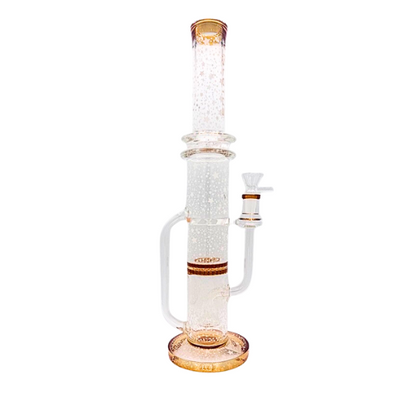 WP - 16" Glow in the Dark Milky Way Dual Perc Straight Tube - Assorted