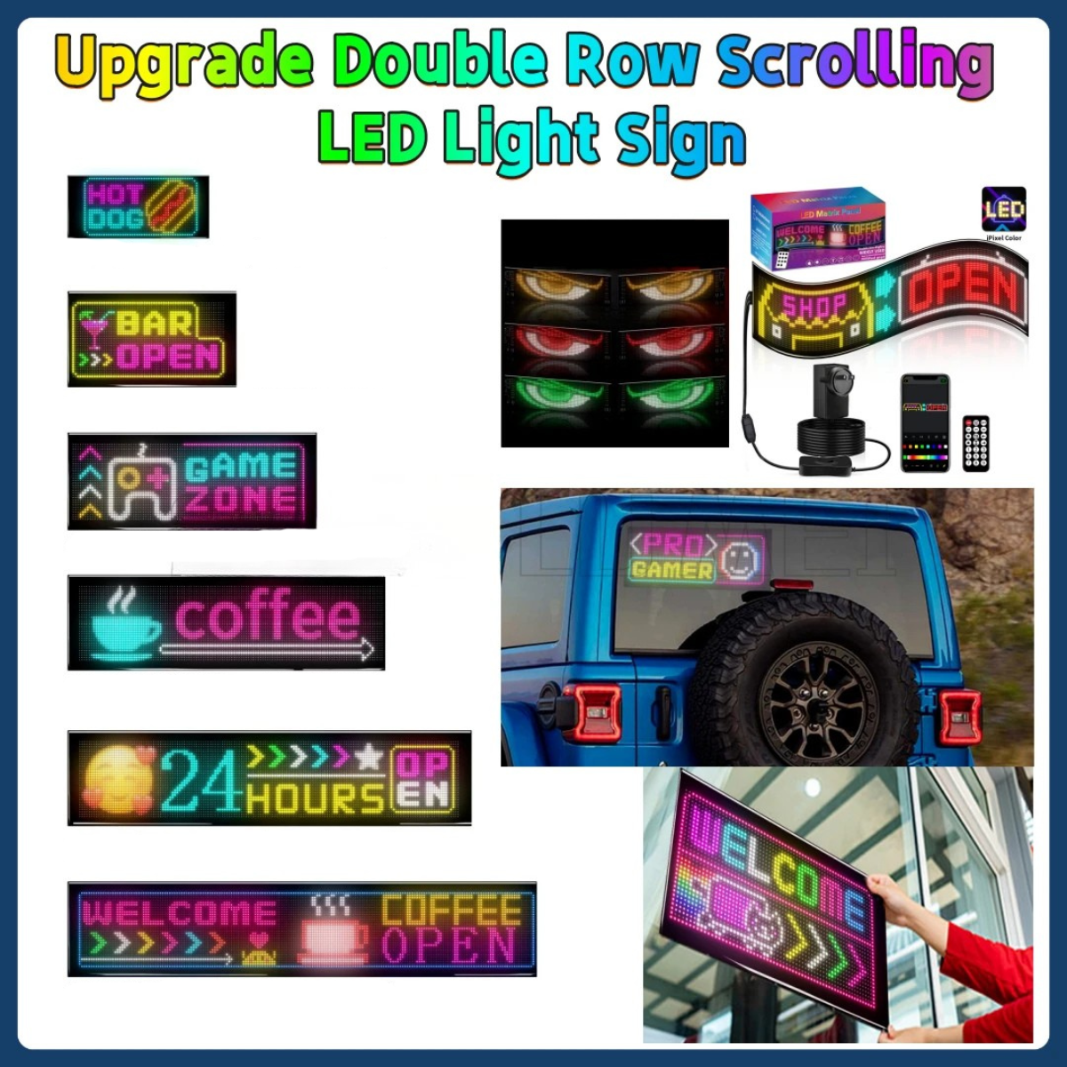 HD LED Matrix Panel - Double Row - (S, M, L Available)