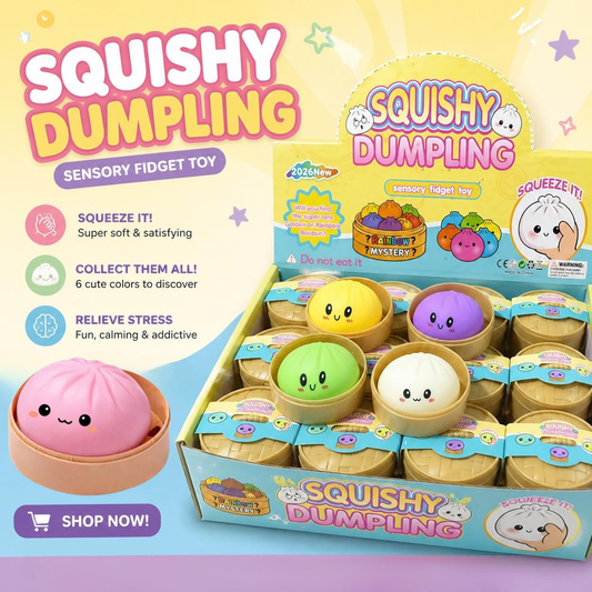 Squishy Dumpling - 2" Mini Pastel Dumpling - 24ct