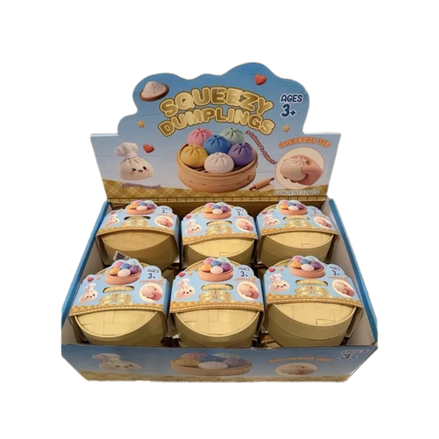 Squish Toy - 12ct - Dumpling Regular Plain