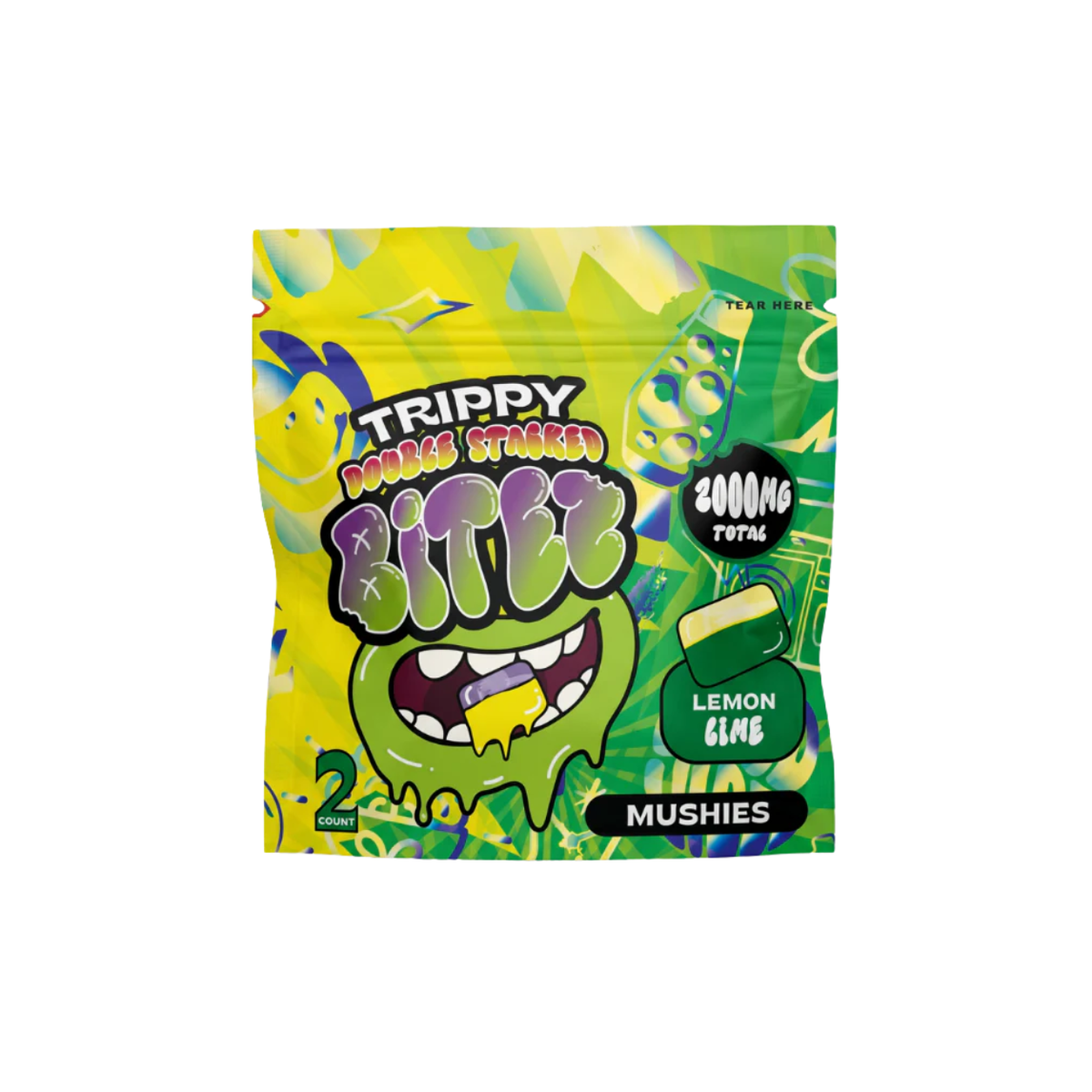 Trippy Double Stacked Bitez - Mushroom Gummies - 2pk - 40ct