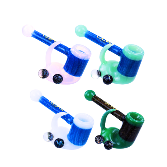 Clover Glass - Assorted Color Heady Boot Sherlock Hand Pipe - Asst
