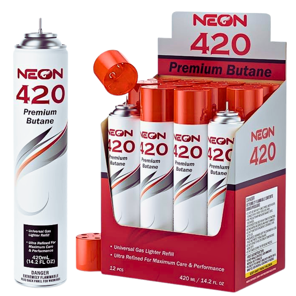 Neon 420 Premium Butane - 420ml - 12ct