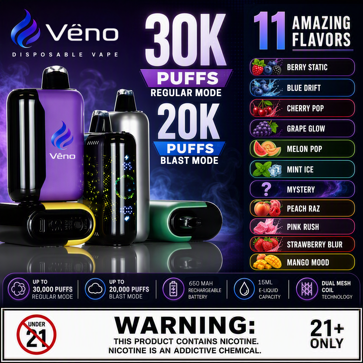 Veno 30k - 15ml - 5ct