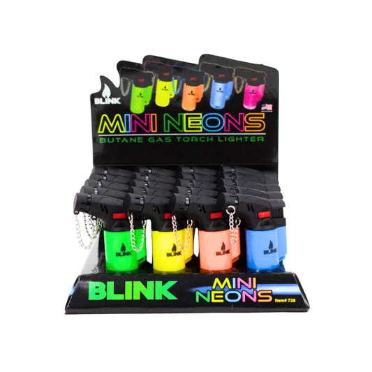 Blink Butane Mini Neon Torches - 20ct