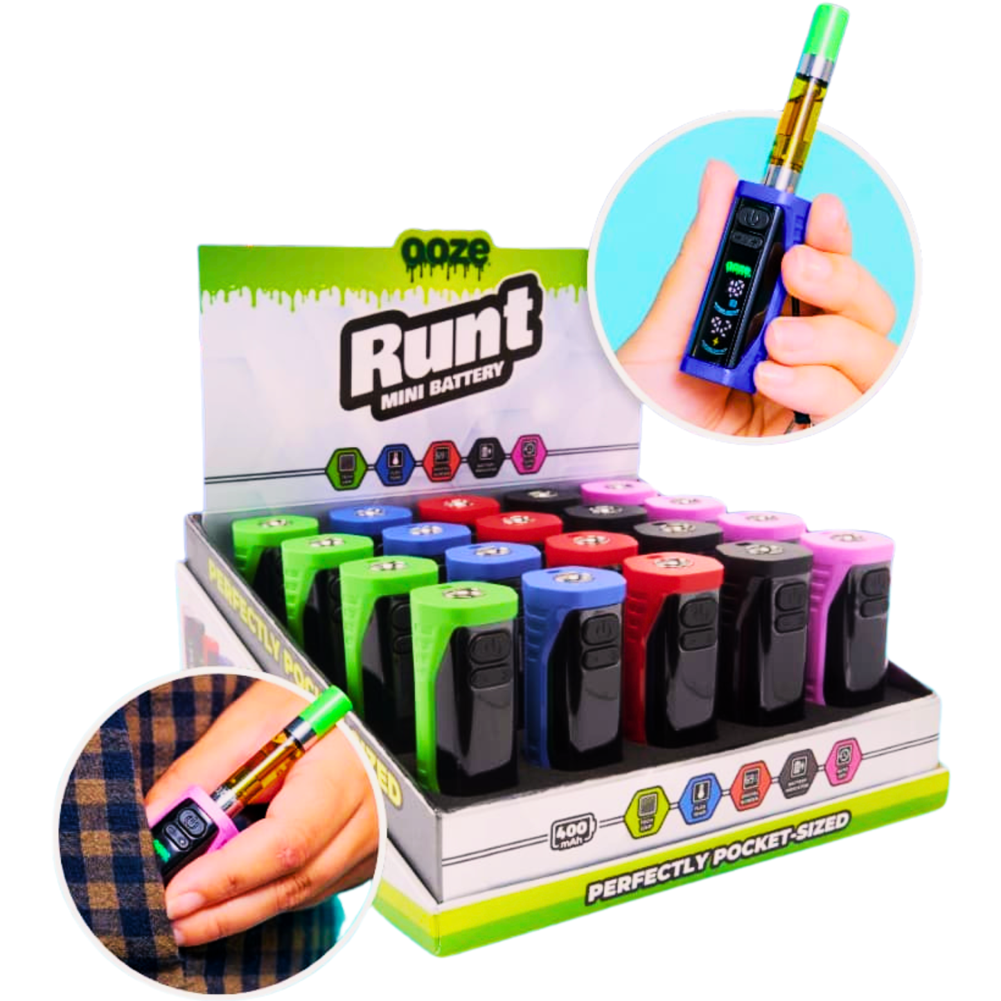 Ooze - Runt Mini 510 Battery (400mAh) - 20ct