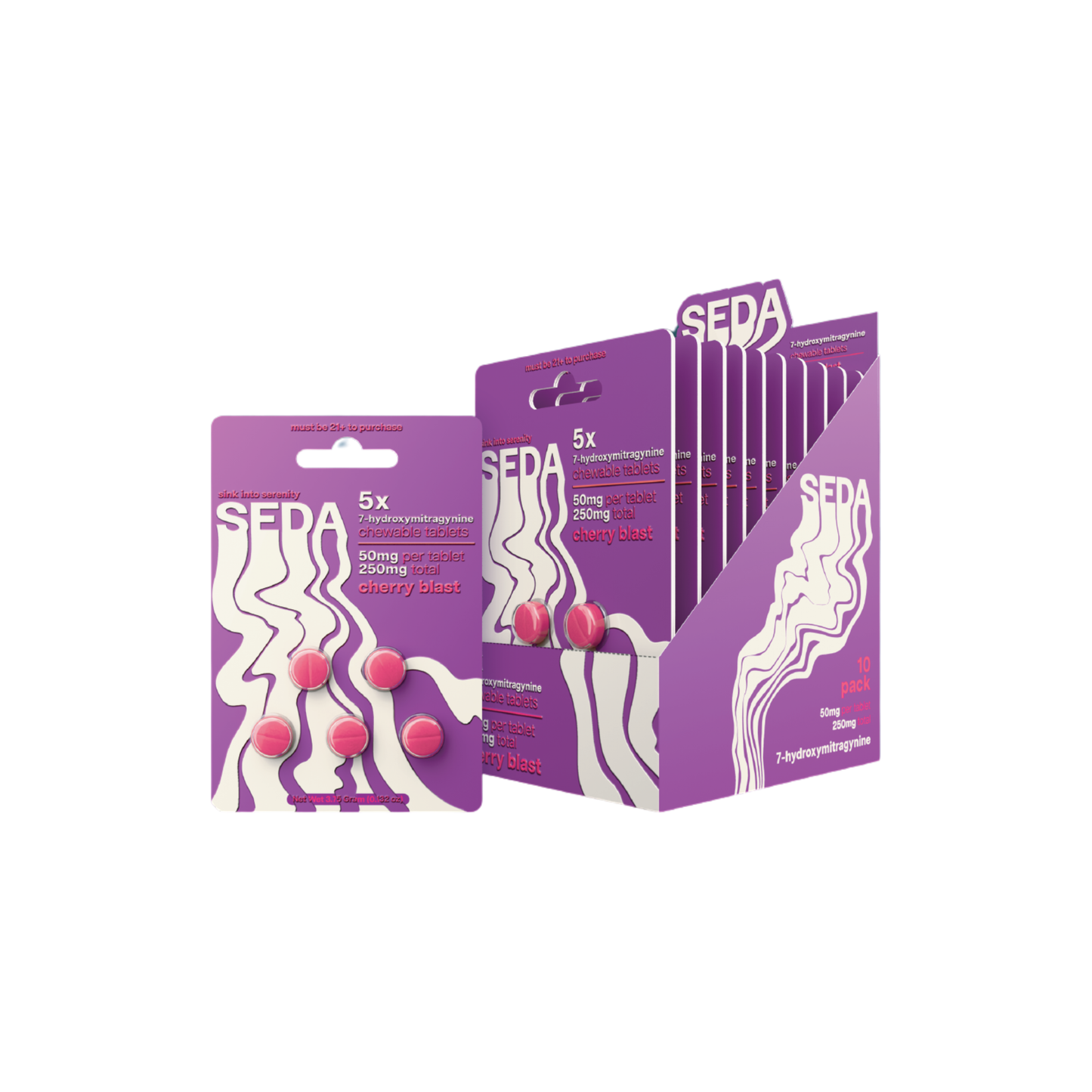 Seda - 50mg 7-OH Tabs - 5pk - 10ct