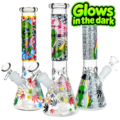 WP - 10" Glow in the Dark Alien Trip Beaker