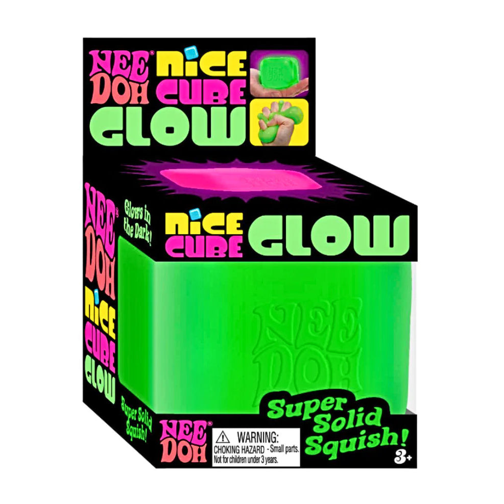 Squish Toy - Cube Glow - Green
