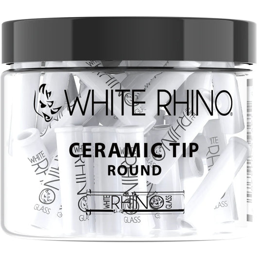 White Rhino - Tips - Ceramic - Round - 50ct
