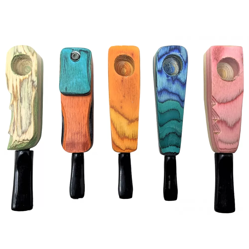 Wood Pipes - Multi Color Styles - 25ct