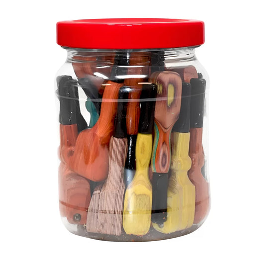 Wood Pipes - Multi Color Styles - 28ct