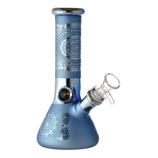WP - 8" Leaf Glow Electroplated Beaker - Asst