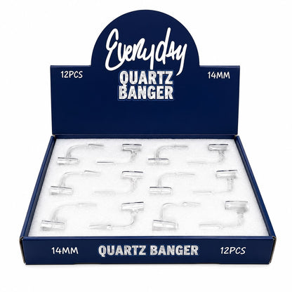 Everyday - 14/90 2mm Sand Blasted Quartz Banger Jar - 12ct