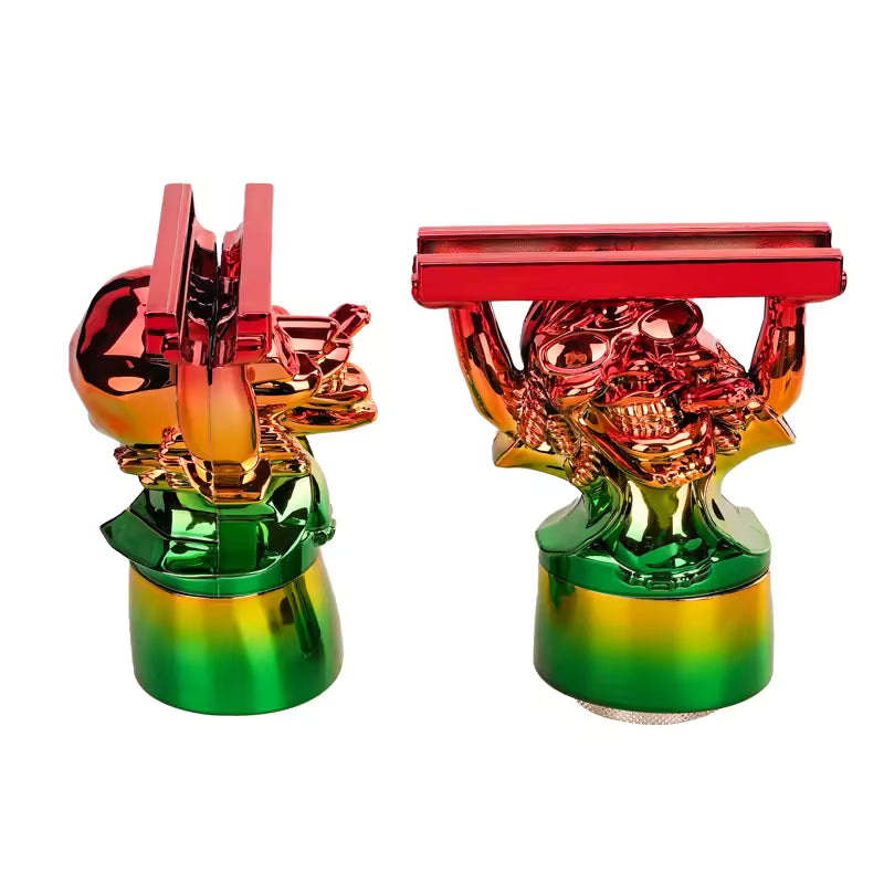 Grinders - 4pc 36mm Metallic Jamaican Man Design - 6ct [ #27 ]