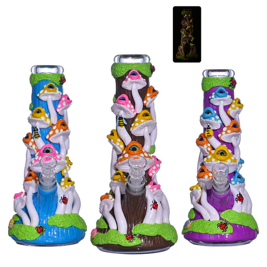 WP - 10" Mushroom World Beaker - Asst