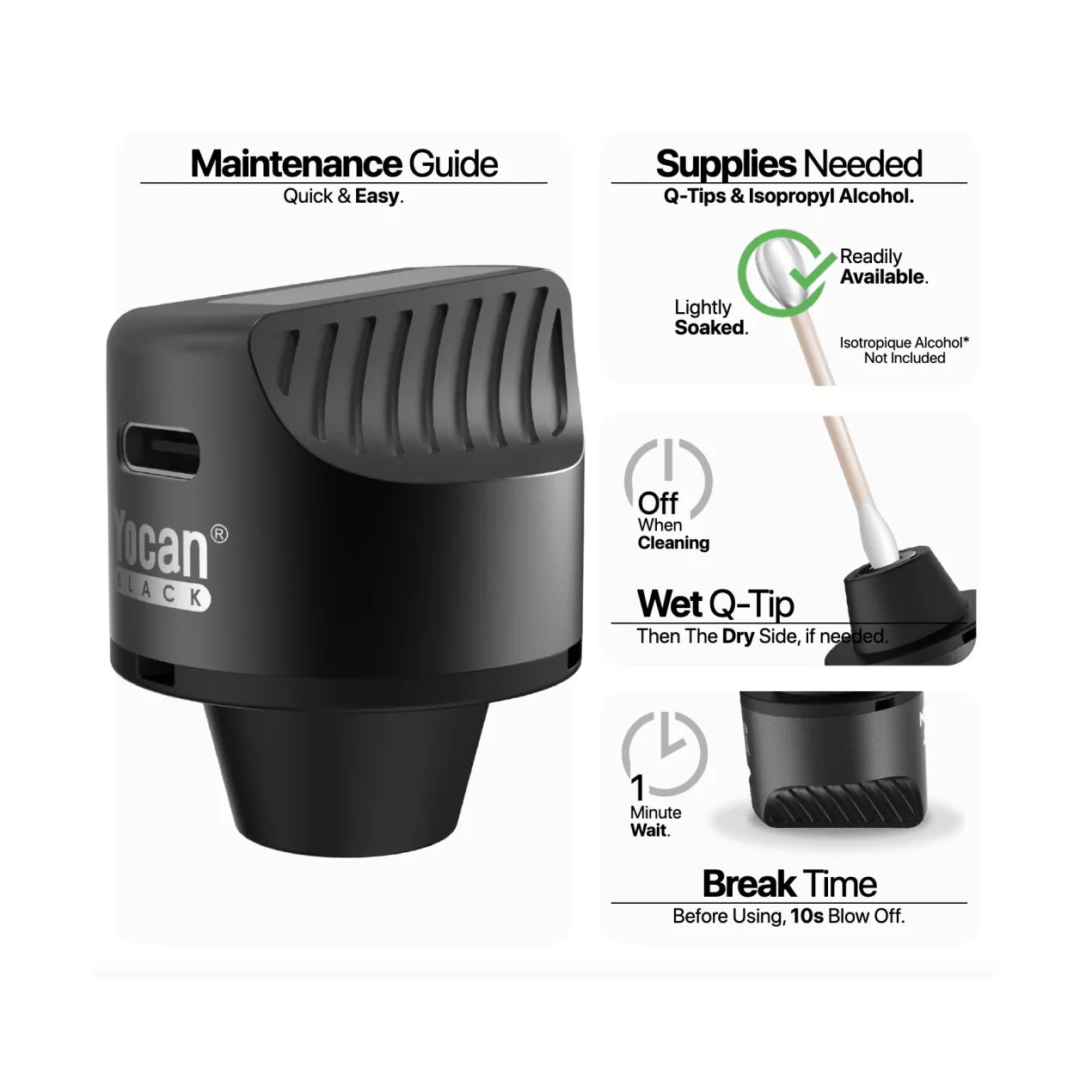 Yocan - Carb Cap - Black Heat Vision Thermometer