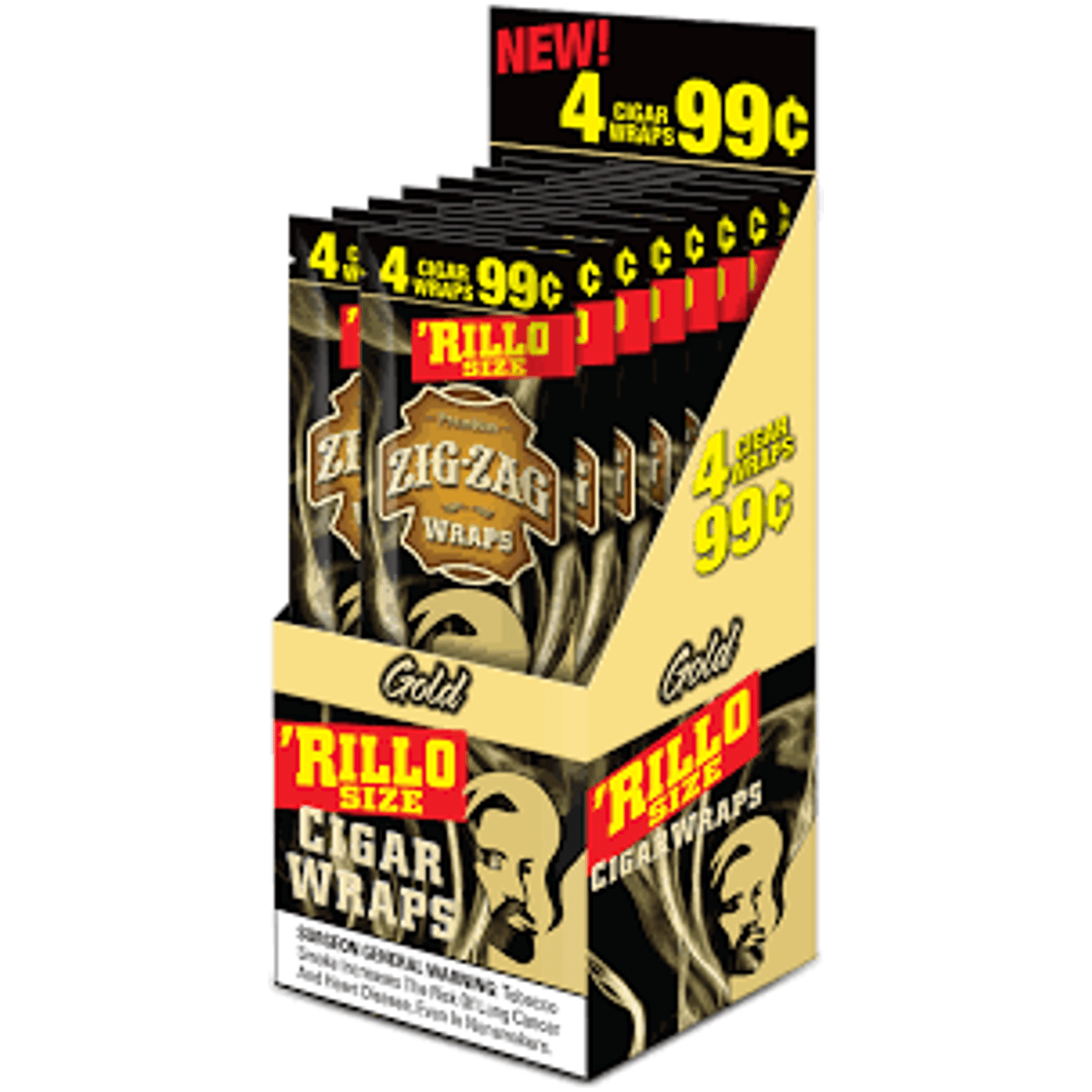 Zig Zag - Cigar Wraps - 4pk - 15ct [ 2691A ]