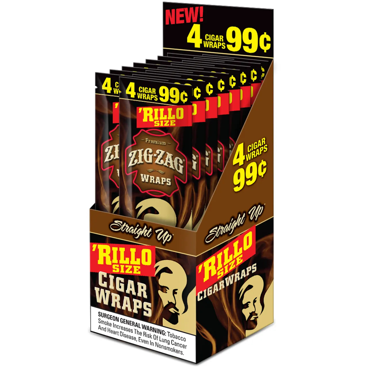 Zig Zag - Cigar Wraps - 4pk - 15ct [ 2691A ]