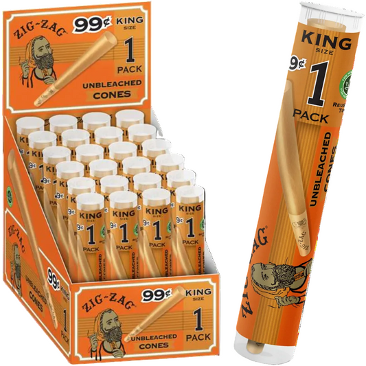 Zig Zag - Cones - Unbleached King ($0.99) - 1pk - 24ct