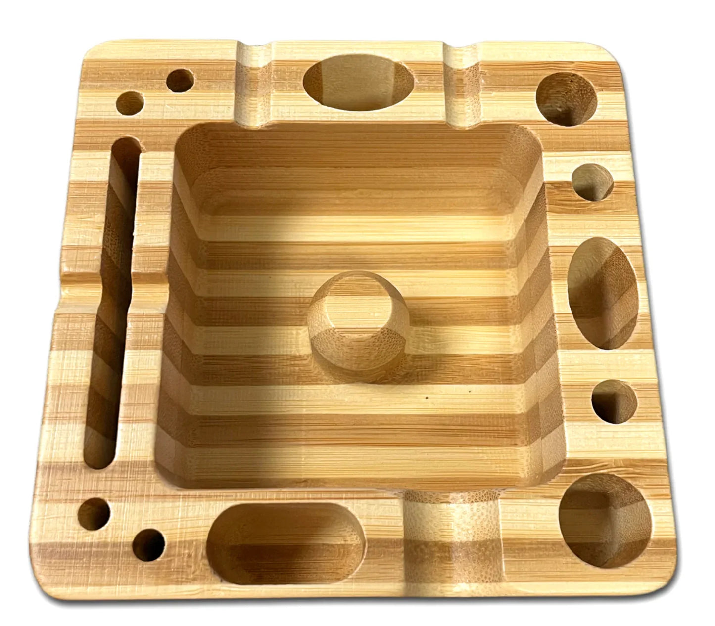 Smokezilla Bamboo Wood Ashtrays - 6ct