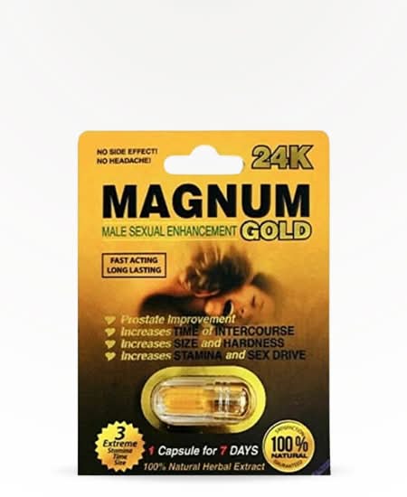 Magnum Gold 24k Sexual Enhancement Capsules - 24ct