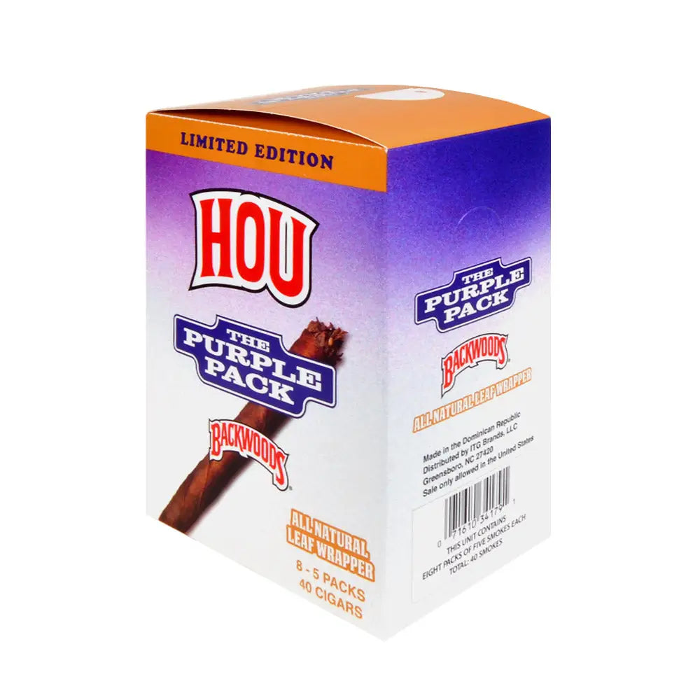 Backwoods Cigars - Limited Edition Houston the Purple Pack - 5pk - 8ct