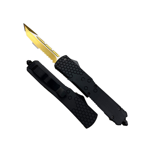 Razor Tactical - OTF Knife - Black w/ Gray Gold Mix - 167GDDM