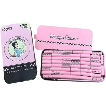 Blazy Susan - Tips - Pre-rolled - 100pk - 12ct