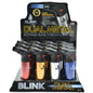 Blink Large Dual Flame Torch Lighters - Metallic Colors - 12ct