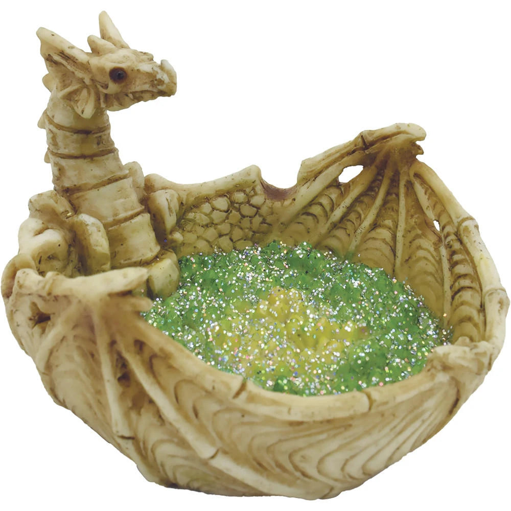 Fujima - Ashtray - 5" Bone Dragon Glitter Green
