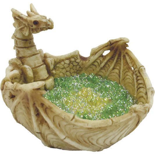 Fujima - Ashtray - 5" Bone Dragon Glitter Green