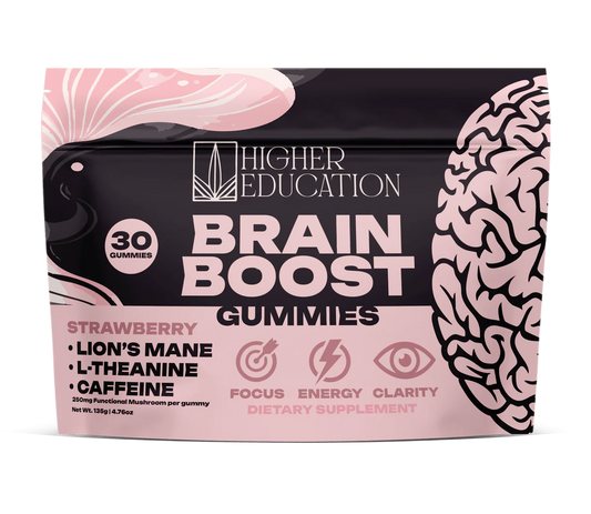 Higher Education - Brain Boost Functional Mushroom Gummies - 30ct - Strawberry