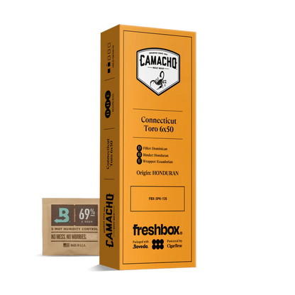 Camacho Connecticut Toro 6x50 Freshbox Cigars - 3pk - 6ct