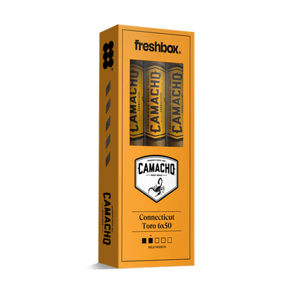 Camacho Connecticut Toro 6x50 Freshbox Cigars - 3pk - 6ct