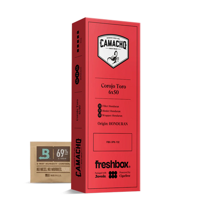 Camacho Corojo Toro 6x50 FreshBox Cigars - 3pk - 6ct