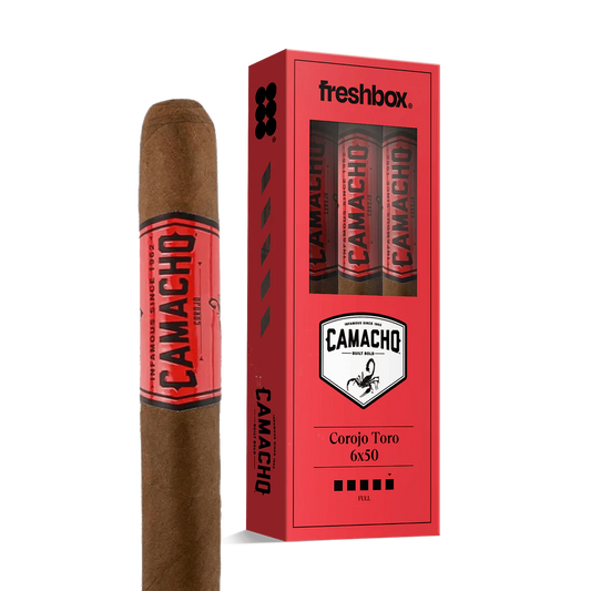 Camacho Corojo Toro 6x50 FreshBox Cigars - 3pk - 6ct