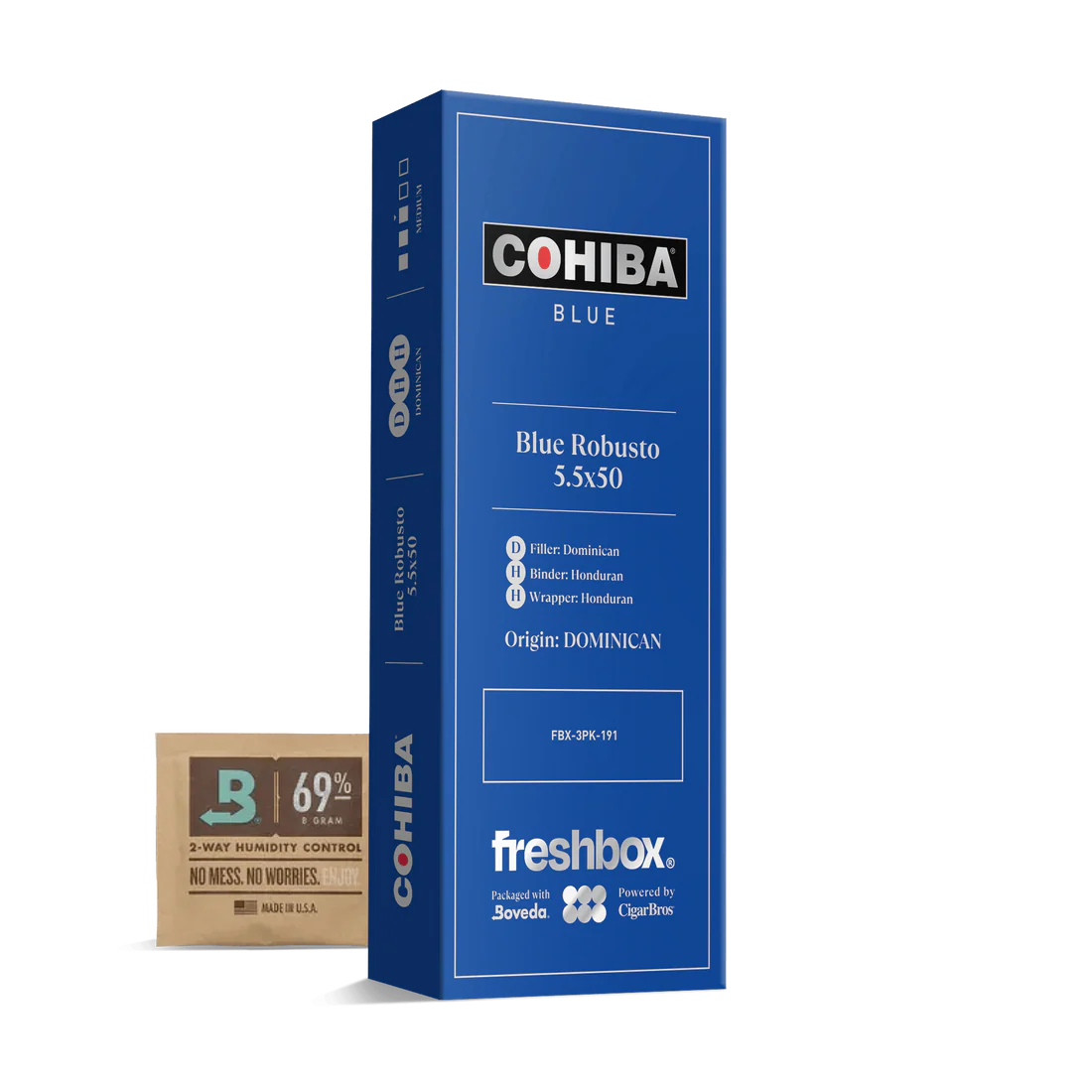Cohiba Blue Robusto 5.5x50 FreshBox Cigars - 3pk - 6ct