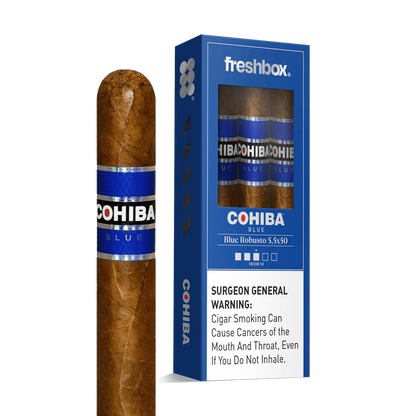 Cohiba Blue Robusto 5.5x50 FreshBox Cigars - 3pk - 6ct