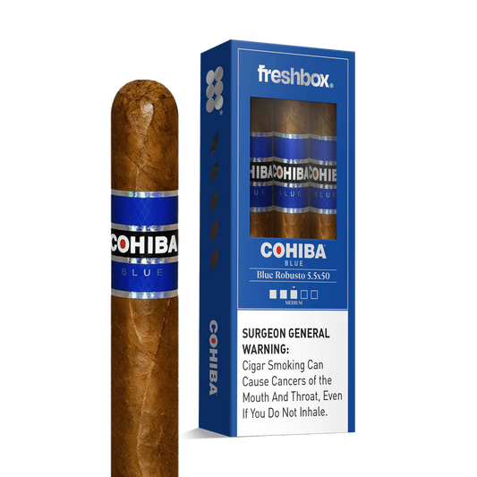 Cohiba Blue Robusto 5.5x50 FreshBox Cigars - 3pk - 6ct