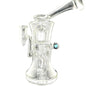 Iridescent Glass - Puffco Top - 8" Clear Gilcycler With Encased Opal