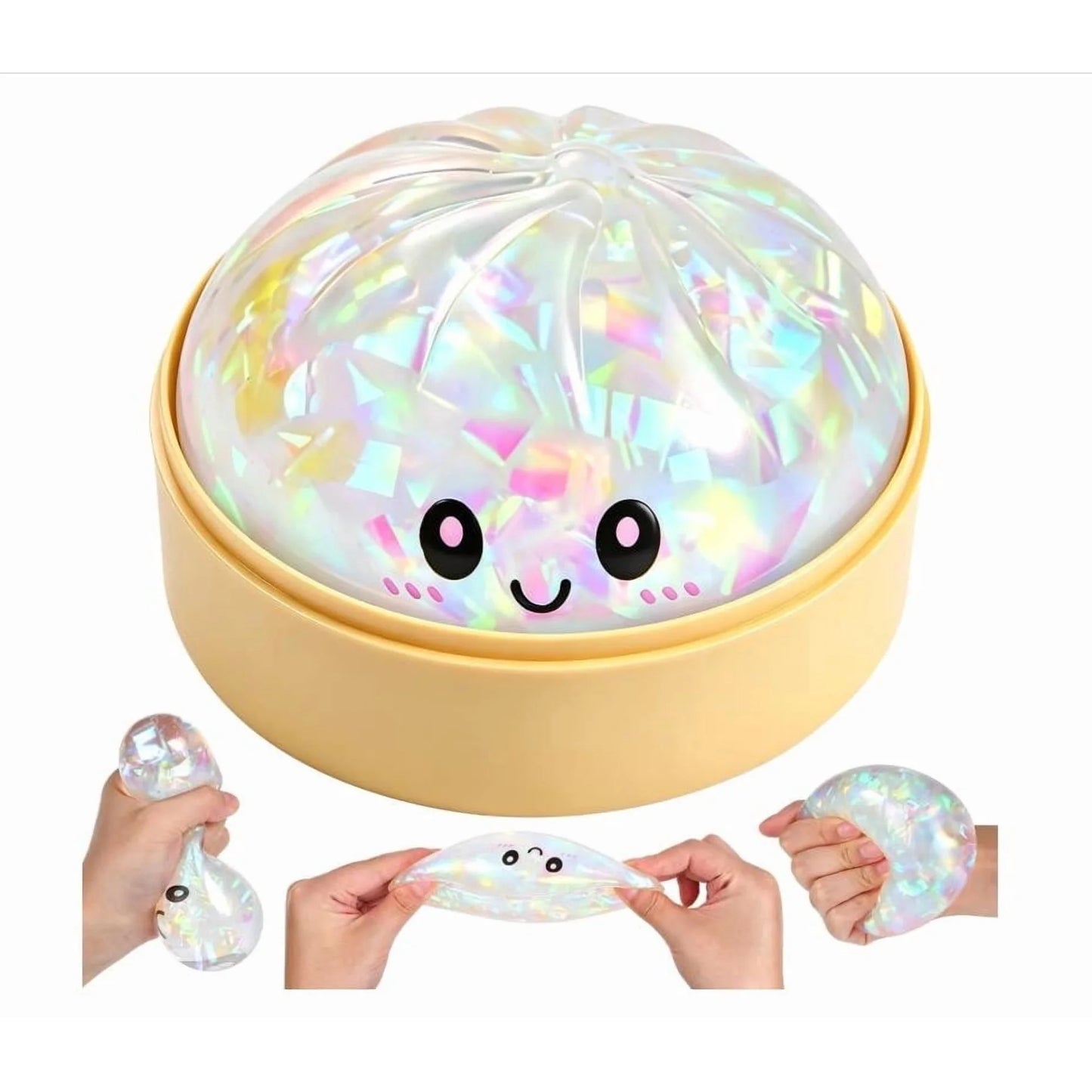 Squish Toy - 12ct - Dumpling Glitter Slime