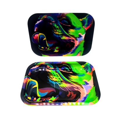 Backwoods - Medium (9"x6") - Metal Rolling Trays 3D Design w/ Magnetic Lid - Assorted Designs