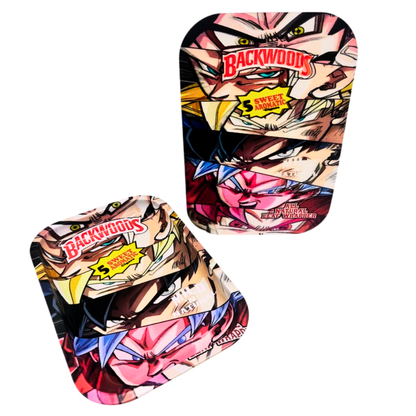 Backwoods - Medium (9"x6") - Metal Rolling Trays 3D Design w/ Magnetic Lid - Assorted Designs